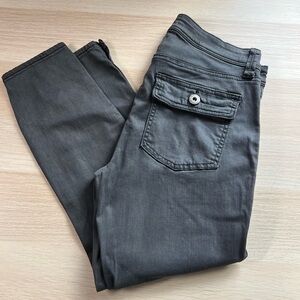 Pistola Brooks Cargo Skinny Black Gray Ankle Pants Women Size 28